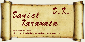 Daniel Karamata vizit kartica